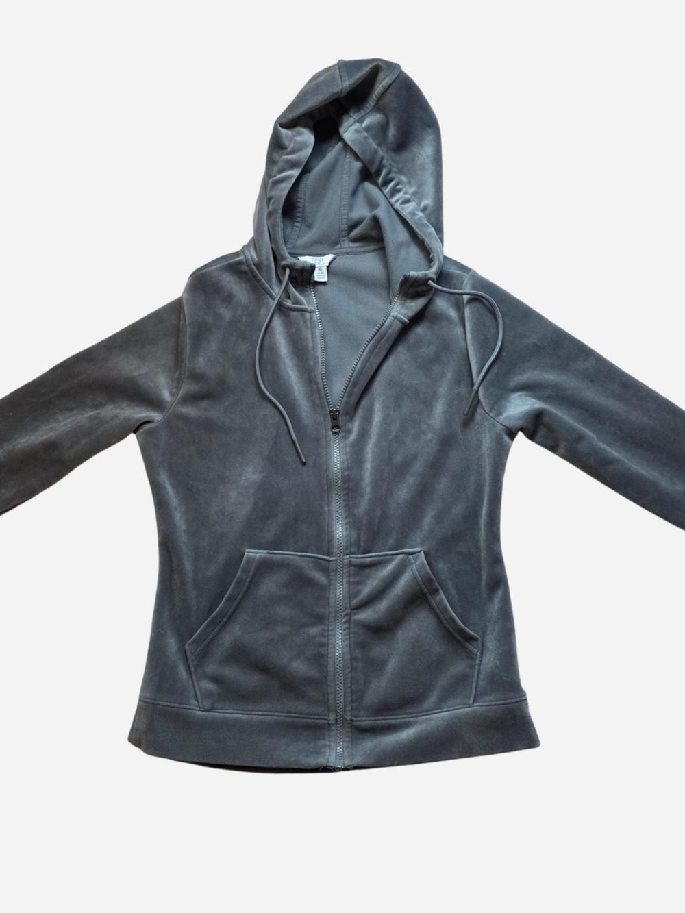 Time and Tru Charcoal Gray Zip Hoodie